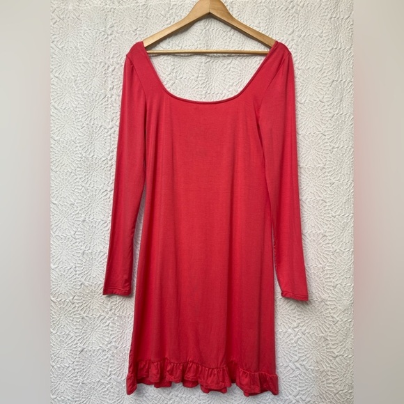 Mango MNG Pink Drawstring Dress Size 8 Knit Ruffle Beach Spring Lightweight NWT - Picture 11 of 13